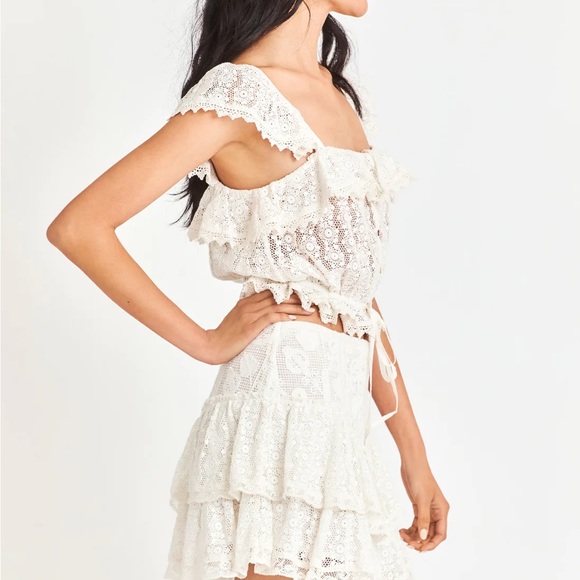 Love Shack Fancy Antila Mini Skirt - Picture 2 of 6